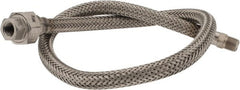 Made in USA - 30" OAL, 1/4" ID, 2,240 Max psi, Flexible Metal Hose Assembly - Exact Tool & Supply