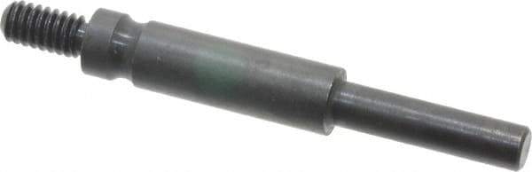 Made in USA - 1/4-20 Cross/Square Pad Mandrel - 3" Long x 1/4" Diam - Exact Tool & Supply