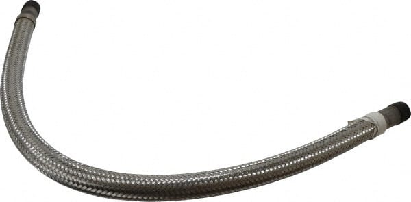 Made in USA - 36" OAL, 3/4" ID, 600 Max psi, Flexible Metal Hose Assembly - Exact Tool & Supply