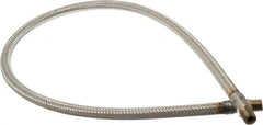 Made in USA - 36" OAL, 1/4" ID, 2,240 Max psi, Flexible Metal Hose Assembly - Exact Tool & Supply