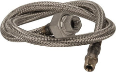 Made in USA - 36" OAL, 1/4" ID, 2,240 Max psi, Flexible Metal Hose Assembly - Exact Tool & Supply