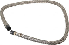 Made in USA - 36" OAL, 1/4" ID, 2,240 Max psi, Flexible Metal Hose Assembly - Exact Tool & Supply