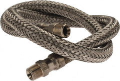 Made in USA - 36" OAL, 3/8" ID, 1,450 Max psi, Flexible Metal Hose Assembly - Exact Tool & Supply