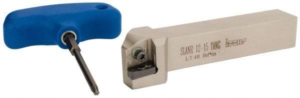Iscar - SLAN, Right Hand Cut, 3/4" Shank Height x 3/4" Shank Width, Negative Rake Indexable Turning Toolholder - 4-1/2" OAL, LNMX 1506.. Insert Compatibility, Series Heliturn - Exact Tool & Supply