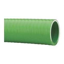 Made in USA - 1-1/2" Inside x 1-13/16" Outside Diam, PVC Liquid Suction & Discharge Hose - Green, 100' Long, 28 Vacuum Rating, 85 psi Working Pressure - Exact Tool & Supply