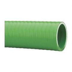 Made in USA - 1-1/2" Inside x 1-13/16" Outside Diam, PVC Liquid Suction & Discharge Hose - Green, 100' Long, 28 Vacuum Rating, 85 psi Working Pressure - Exact Tool & Supply