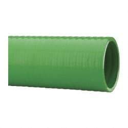 Made in USA - 2" Inside x 2-3/8" Outside Diam, PVC Liquid Suction & Discharge Hose - Green, 100' Long, 28 Vacuum Rating, 80 psi Working Pressure - Exact Tool & Supply
