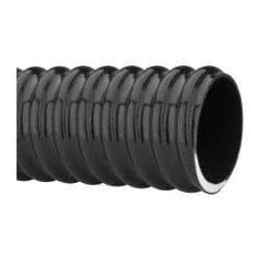 Made in USA - 2" ID, 28 Hg Vac Rating, 70 psi, PVC Vacuum & Duct Hose - 100' Long, Black, 5" Bend Radius, -10°F Min - Exact Tool & Supply