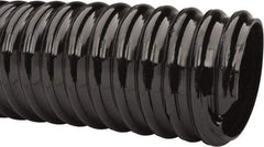 Made in USA - 2-1/2" ID, 28 Hg Vac Rating, 65 psi, PVC Vacuum & Duct Hose - 100' Long, Black, 7" Bend Radius, -10°F Min - Exact Tool & Supply