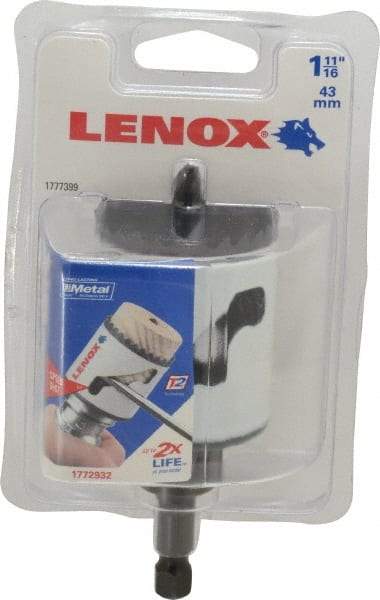 Lenox - 1-11/16" Diam, 1-1/2" Cutting Depth, Hole Saw - Bi-Metal Saw, Toothed Edge - Exact Tool & Supply