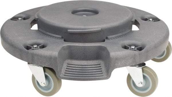 PRO-SOURCE - Round Polyethylene Twist-On Trash Can Dolly - Compatible with 20 to 55 Gal Containers, 5" High x 18" Wide, Compatible with Pro Source - Exact Tool & Supply