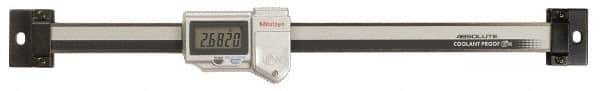 Mitutoyo - 0 to 200mm, 0.01mm Resolution Horizontal Electronic Linear Scale - 0.001 Inch Accuracy, Data Output, SR44 Battery - Exact Tool & Supply