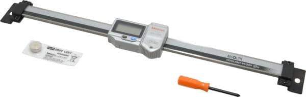 Mitutoyo - 0 to 8 Inch, 0.01mm Resolution Horizontal Electronic Linear Scale - 0.001 Inch Accuracy, Data Output, SR44 Battery - Exact Tool & Supply