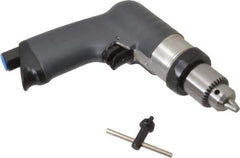 Ingersoll-Rand - 1/4" Keyed Chuck - Pistol Grip Handle, 3,000 RPM, 17 CFM, 0.4 hp, 90 psi - Exact Tool & Supply