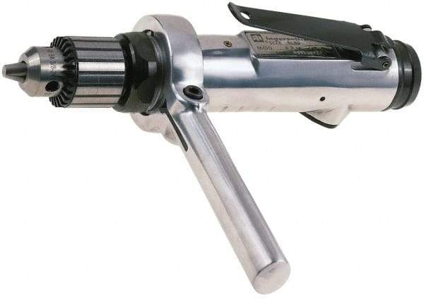 Ingersoll-Rand - 3/8" Keyed Chuck - Inline Handle, 1,000 RPM, 15 CFM, 0.4 hp, 90 psi - Exact Tool & Supply