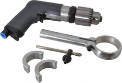 Ingersoll-Rand - 1/2" Reversible Keyed Chuck - Pistol Grip Handle, 900 RPM, 17 CFM, 0.4 hp, 90 psi - Exact Tool & Supply