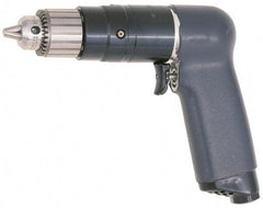 Ingersoll-Rand - 1/4" Keyed Chuck - Pistol Grip Handle, 3,100 RPM, 20 CFM, 0.51 hp, 90 psi - Exact Tool & Supply