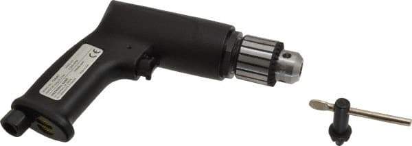 Ingersoll-Rand - 3/8" Keyed Chuck - Pistol Grip Handle, 3,800 RPM, 19 CFM, 0.5 hp, 90 psi - Exact Tool & Supply
