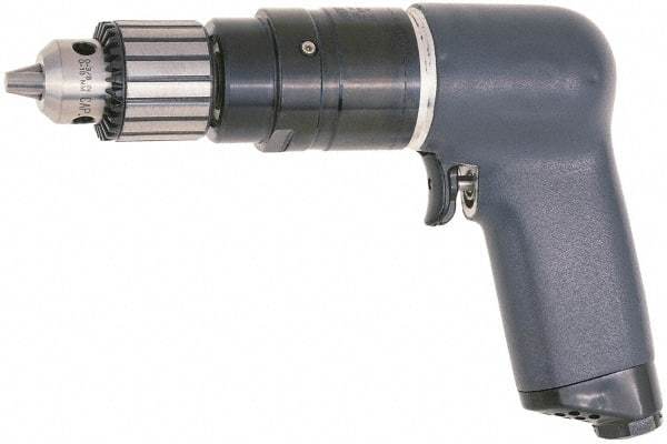 Ingersoll-Rand - 3/8" Keyed Chuck - Pistol Grip Handle, 1,400 RPM, 25 CFM, 0.75 hp, 90 psi - Exact Tool & Supply