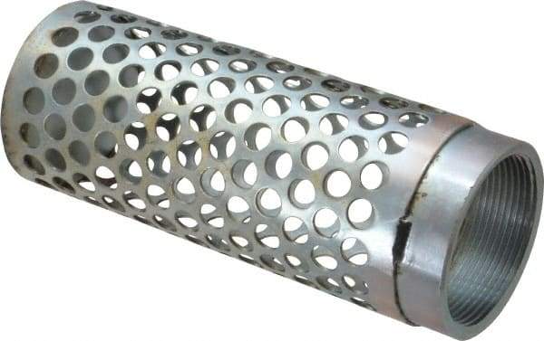Dixon Valve & Coupling - 2" Hose, Round Hole-Long Body Strainer - Plated Steel - Exact Tool & Supply