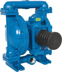 SandPIPER - 1" NPT, Metallic, Air Operated Diaphragm Pump - Buna-N Diaphragm, Aluminum Housing - Exact Tool & Supply