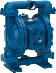 SandPIPER - 1" NPT, Metallic, Air Operated Diaphragm Pump - PTFE Diaphragm, Aluminum Housing - Exact Tool & Supply