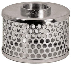 Kuriyama of America - 8" Hose, Round Hole Strainer - Plated Steel - Exact Tool & Supply