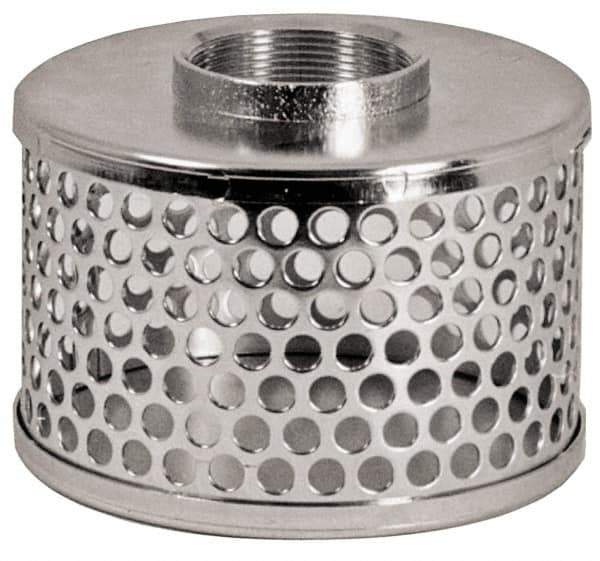 Dixon Valve & Coupling - 4" Hose, Round Hole Strainer - Stainless Steel - Exact Tool & Supply