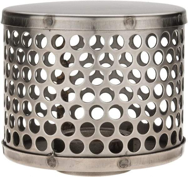 Dixon Valve & Coupling - 1-1/2" Hose, Round Hole Strainer - Stainless Steel - Exact Tool & Supply