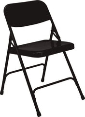 NPS - 18-1/4" Wide x 20-1/4" Deep x 29-1/2" High, Steel Standard Folding Chair - Black - Exact Tool & Supply