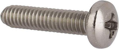 Value Collection - #8-32 UNC, 3/4" Length Under Head Phillips Drive Machine Screw - Pan Head, Grade 316 Stainless Steel, Uncoated, Without Washer - Exact Tool & Supply