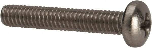 Value Collection - #8-32 UNC, 1" Length Under Head Phillips Drive Machine Screw - Pan Head, Grade 316 Stainless Steel, Uncoated, Without Washer - Exact Tool & Supply