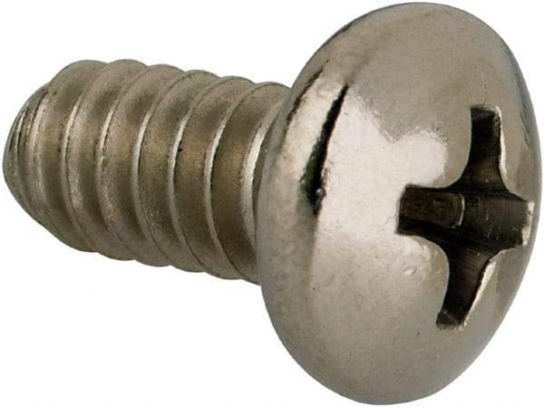 Value Collection - #10-24 UNC, 3/8" Length Under Head Phillips Drive Machine Screw - Pan Head, Grade 316 Stainless Steel, Uncoated, Without Washer - Exact Tool & Supply