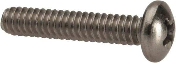 Value Collection - #10-24 UNC, 1" Length Under Head Phillips Drive Machine Screw - Pan Head, Grade 316 Stainless Steel, Uncoated, Without Washer - Exact Tool & Supply