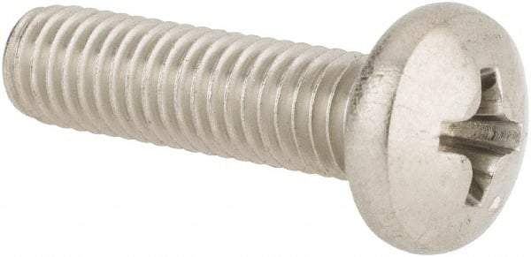 Value Collection - #10-32 UNF, 3/4" Length Under Head Phillips Drive Machine Screw - Pan Head, Grade 316 Stainless Steel, Uncoated, Without Washer - Exact Tool & Supply