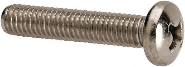 Value Collection - #10-32 UNF, 1" Length Under Head Phillips Drive Machine Screw - Pan Head, Grade 316 Stainless Steel, Uncoated, Without Washer - Exact Tool & Supply