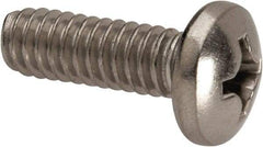 Value Collection - 1/4-20 UNC, 3/4" Length Under Head Phillips Drive Machine Screw - Pan Head, Grade 316 Stainless Steel, Uncoated, Without Washer - Exact Tool & Supply