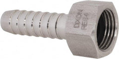 Dixon Valve & Coupling - 1/2" Stainless Steel Suction Female Coupling withNut - Short Shank - Exact Tool & Supply