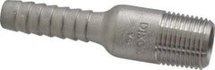 Dixon Valve & Coupling - 1/2" Pipe ID, Threaded Combination Nipple for Hoses - Male NPT, 316 Stainless Steel - Exact Tool & Supply