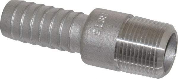 Dixon Valve & Coupling - 3/4" Pipe ID, Threaded Combination Nipple for Hoses - Male NPT, 316 Stainless Steel - Exact Tool & Supply