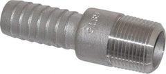 Dixon Valve & Coupling - 3/4" Pipe ID, Threaded Combination Nipple for Hoses - Male NPT, 316 Stainless Steel - Exact Tool & Supply