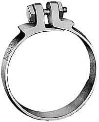 Dixon Valve & Coupling - 4-7/16 to 4-5/8" OD, Single Bolt Iron Clamp - Plated Malleable Iron - Exact Tool & Supply