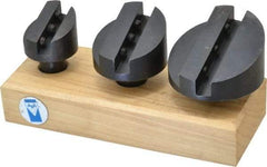 Made in USA - 3 Piece, 3/4" Shank Diam, 1-3/8" to 2-1/2" Max Head Diam, Straight Shank, Fly Cutter Set - 1 Bit Per Cutter, 3/8 to 1/2" Tool Bit, Multiple Head Diams, Includes Wood Block - Exact Tool & Supply