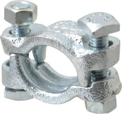 Dixon Valve & Coupling - 1-1/8 to 1-3/16" OD, Double Bolt Iron Clamp - Plated Malleable Iron - Exact Tool & Supply