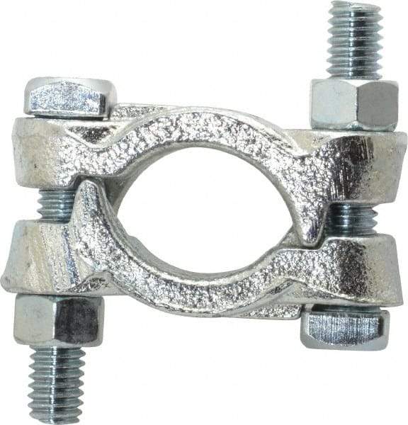 Dixon Valve & Coupling - 1-3/16 to 1-3/8" OD, Double Bolt Iron Clamp - Plated Malleable Iron - Exact Tool & Supply