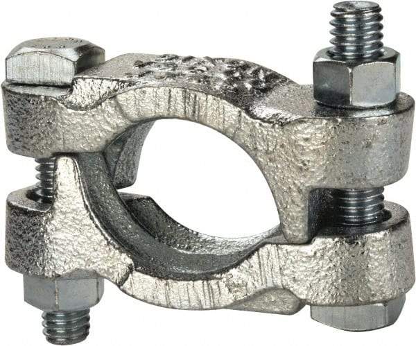 Dixon Valve & Coupling - 1-7/16 to 1-17/32" OD, Double Bolt Iron Clamp - Plated Malleable Iron - Exact Tool & Supply