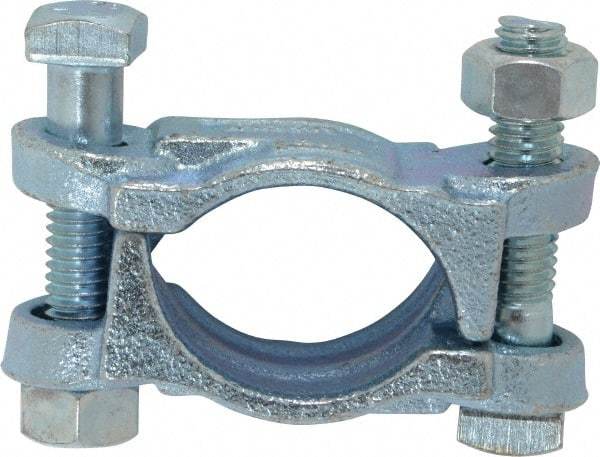 Dixon Valve & Coupling - 1-5/8 to 1-13/16" OD, Double Bolt Iron Clamp - Plated Malleable Iron - Exact Tool & Supply