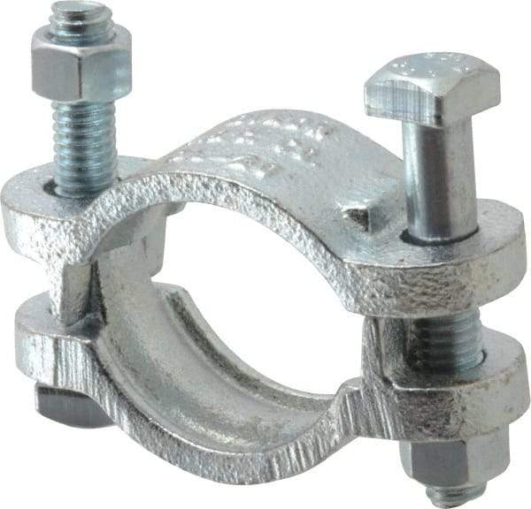 Dixon Valve & Coupling - 1-3/4 to 2-3/64" OD, Double Bolt Iron Clamp - Plated Malleable Iron - Exact Tool & Supply