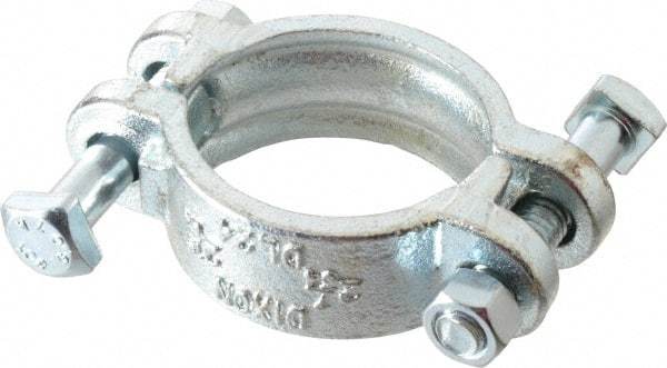 Dixon Valve & Coupling - 2-7/64 to 2-19/64" OD, Double Bolt Iron Clamp - Plated Malleable Iron - Exact Tool & Supply