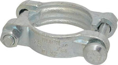 Dixon Valve & Coupling - 2-5/16 to 2-5/8" OD, Double Bolt Iron Clamp - Plated Malleable Iron - Exact Tool & Supply